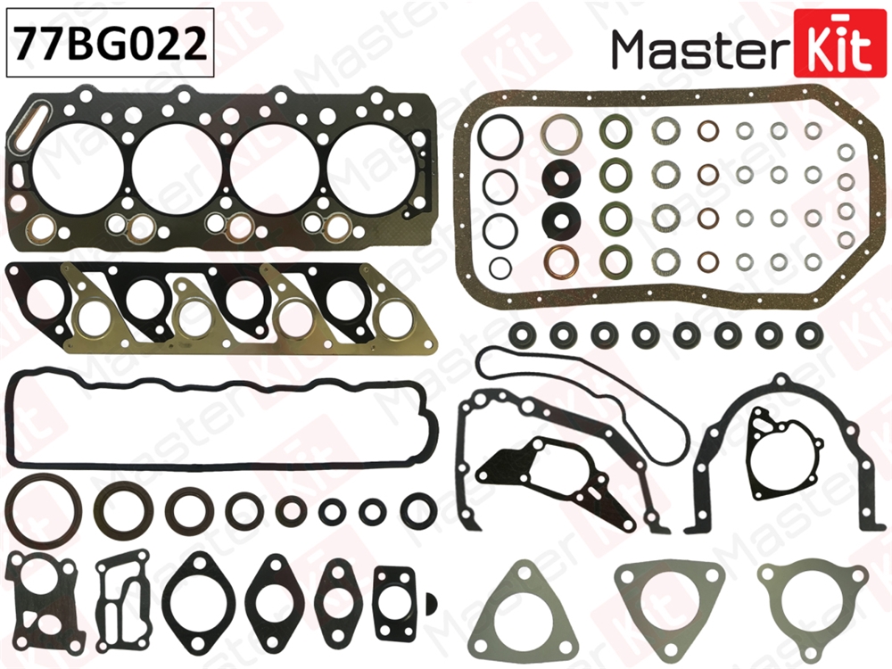MASTERKIT 77BG022 Верхний комплект прокладок ГБЦ Hyundai/Kia H100,H1 4D56 97-01 77BG022