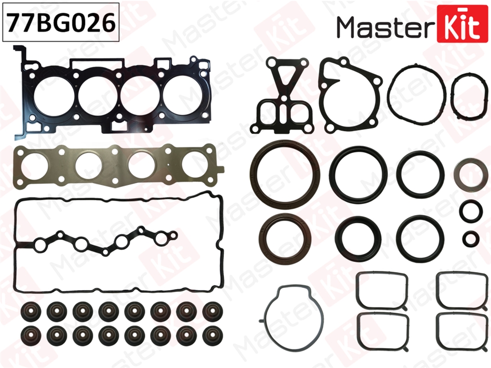 MASTERKIT 77BG026 Верхний комплект прокладок ГБЦ Hyundai/Kia IX35,SONATA,TUCSON,SPORTAGE(G4NA/G4KD) 2.0i 09- 77BG026