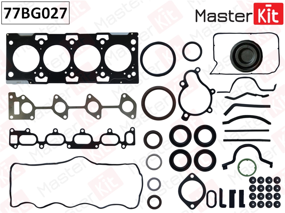 MASTERKIT 77BG027 Комплект прокладок двигателя HYUNDAI SANTAFE/ЕTUCSON/ELANTRA 2.0CRDI 01-10