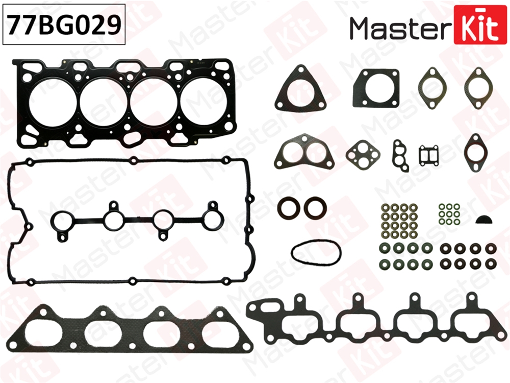MASTERKIT 77BG029 Верхний комплект прокладок ГБЦ Hyundai/Kia Santa Fe/Sonata 2.4i (G4JS/G4JG) 01- 77BG029