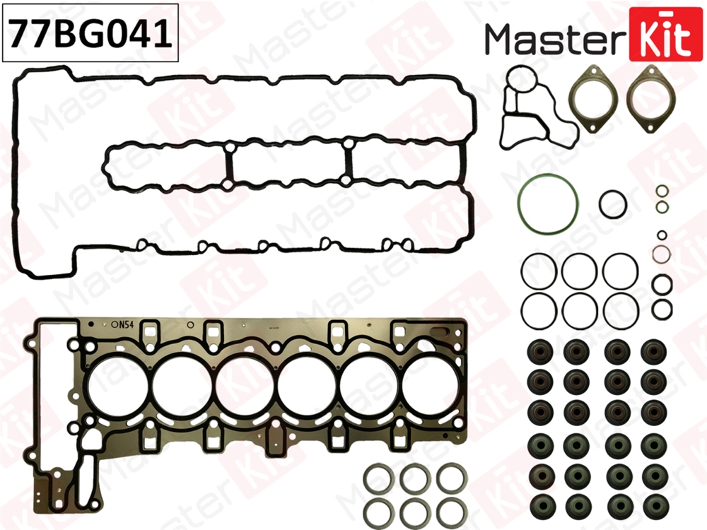 MASTERKIT 77BG041 Верхний комплект прокладок с прокладкой ГБЦ BMW E82/E90/E71/F01/F02/F03/F04 3.0i N54 06-
