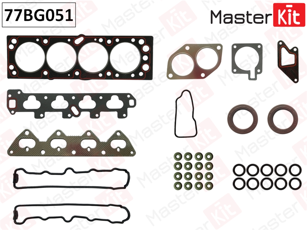 MASTERKIT 77BG051 Верхний комплект прокладок ГБЦ Opel Corsa A/ B/ Tigra A, (двиг. X14XE) 94-00 77BG051