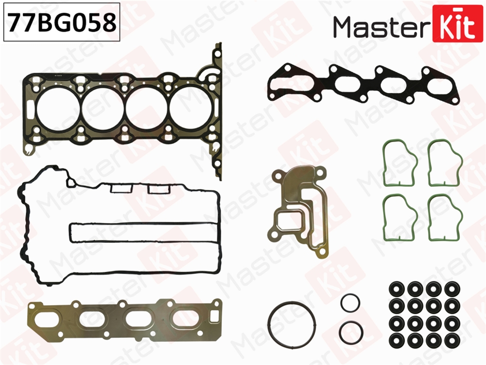 MASTERKIT 77BG058 Верхний комплект прокладок ГБЦ Opel Astra G/H, Corsa B (Z12XE) 1.4i