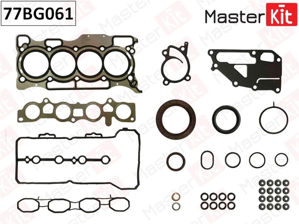 MASTERKIT 77BG061 Полный комплект прокладок двс nissan teida,qashqai hr16de 1.6i 03-