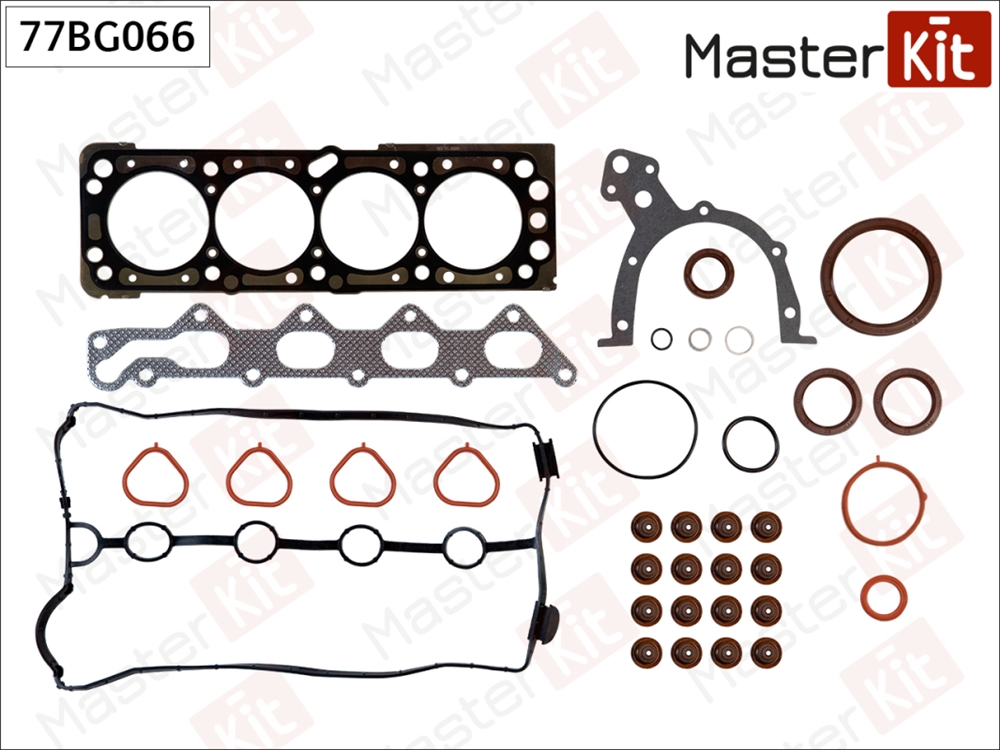 MASTERKIT 77BG066 Комплект прокладок ДВС CHEVROLET Aveo/Lacetti 1,4/1,6 F14D3/F16D3 Masterkit 77BG066