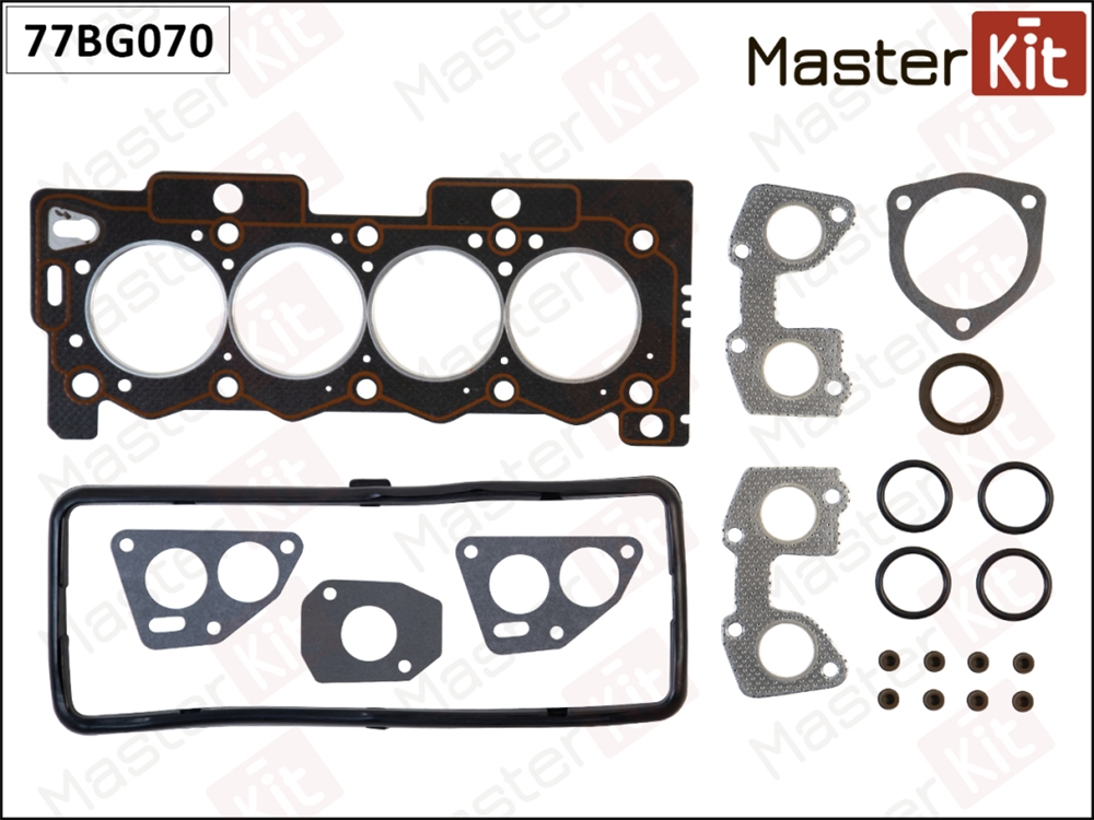 MASTERKIT 77BG070 Комплект прокладок двигателя верх.CITROEN C2/C3, PEUGEOT 207/1007 1.4 KFV 02-