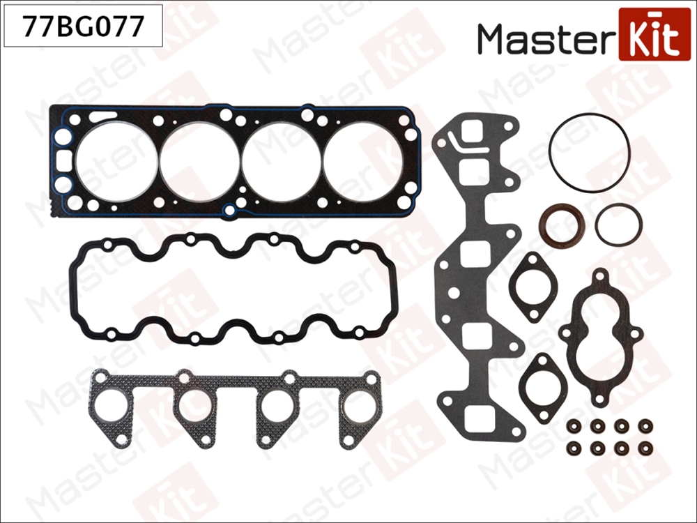 MASTERKIT 77BG077 Набор прокладок верхний DAEWOO Nexia/ OPEL Kadette E (G15MF/16SV/ C16NZ/E16NZ/X16SZ)