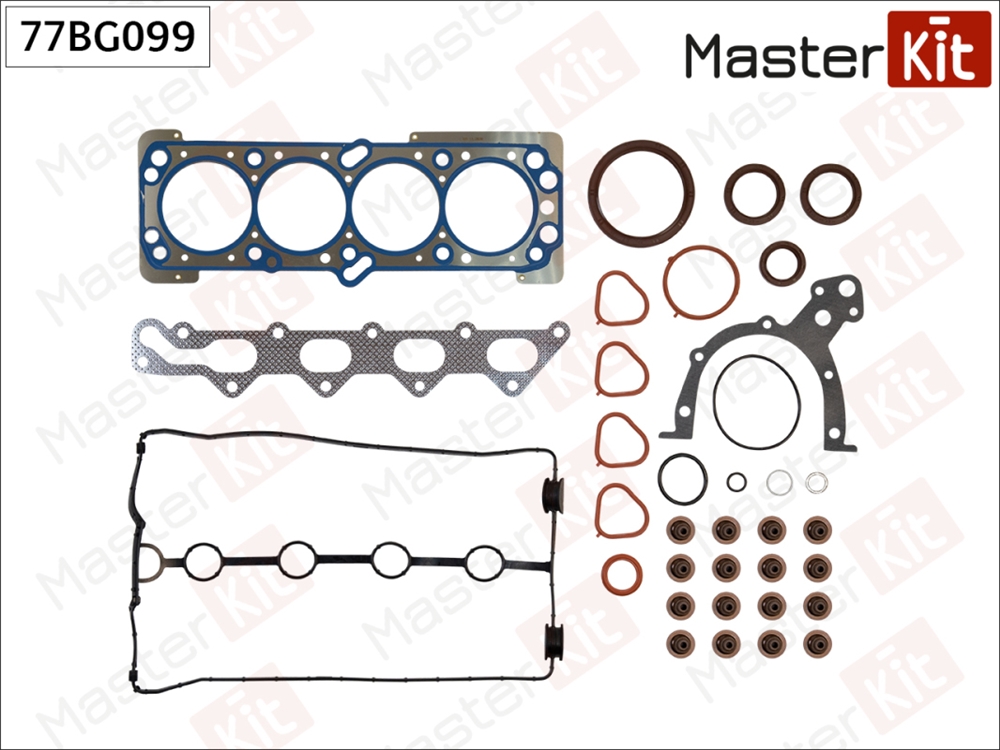 MASTERKIT 77BG099 Набор прокладок двигателя DAEWOO/CHEVROLET 1.4/1.6 F14D3/F16D3/LXT/L14