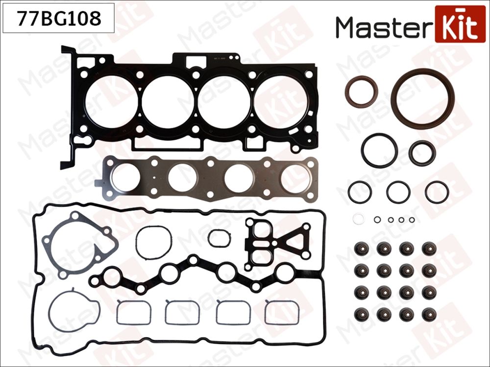 MASTERKIT 77BG108 Набор прокладок двигателя HYUNDAI Santa Fe/KIA Sorento 2.4 G4KE
