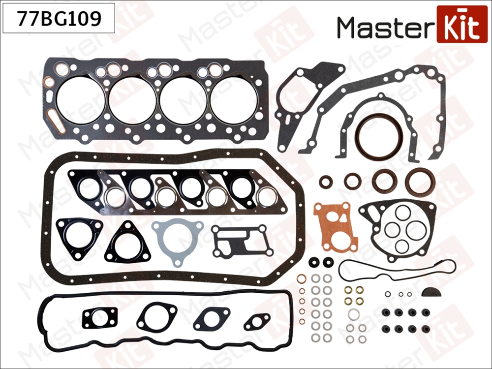 MASTERKIT 77BG109 Набор прокладок двигателя MITSUBISHI L200/L300/Pajero/Space Gear 2.5TD 4D56T Masterkit 77BG109