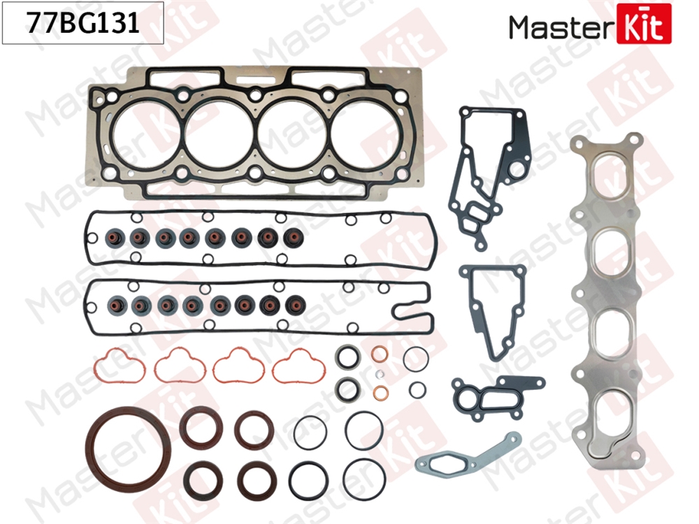 MASTERKIT 77BG131 Полный комплект прокладок PEUGEOT 6FZ (EW7J4)
