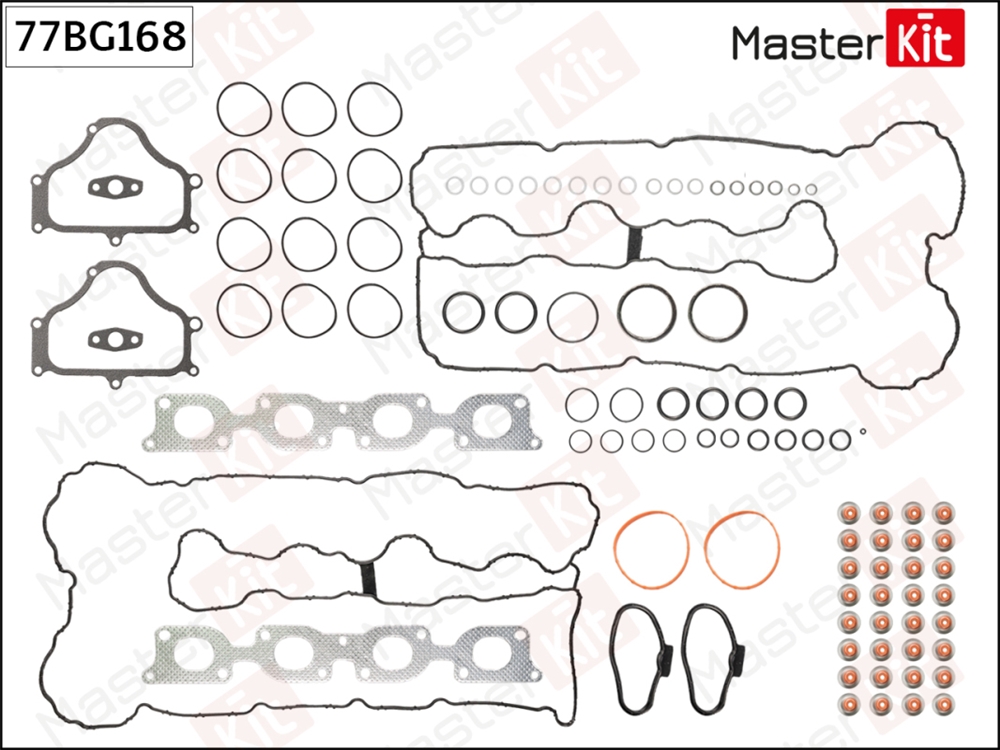 MASTERKIT 77BG168 Комплект прокладок ГБЦ BMW 4.4 N63