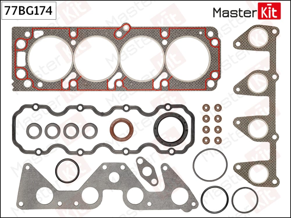 MASTERKIT 77BG174 Комплект прокладок ГБЦ OPEL C20NE