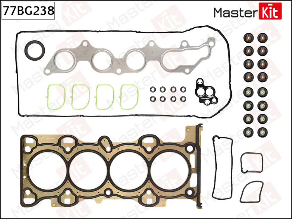 MASTERKIT 77BG238 Комплект прокладок ГБЦ FORD AODA