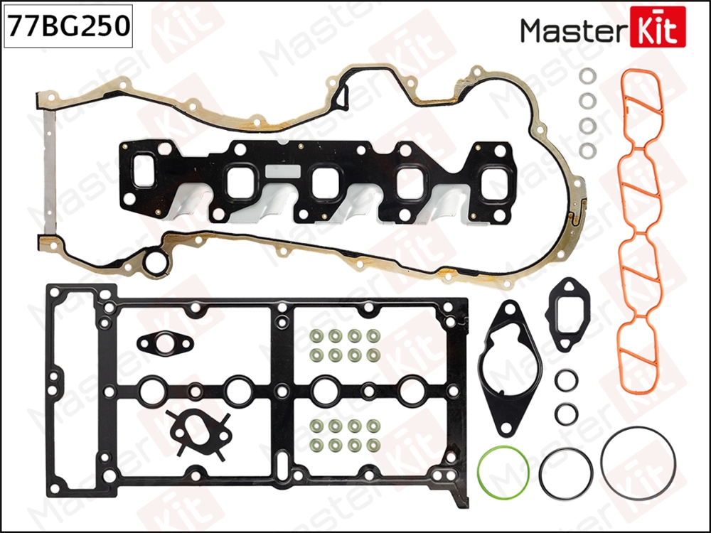 MASTERKIT 77BG250 Комплект прокладок двигателя верх. без ГБЦ FIAT DOBLO/LINEA/PUNTO 1.3D 04-