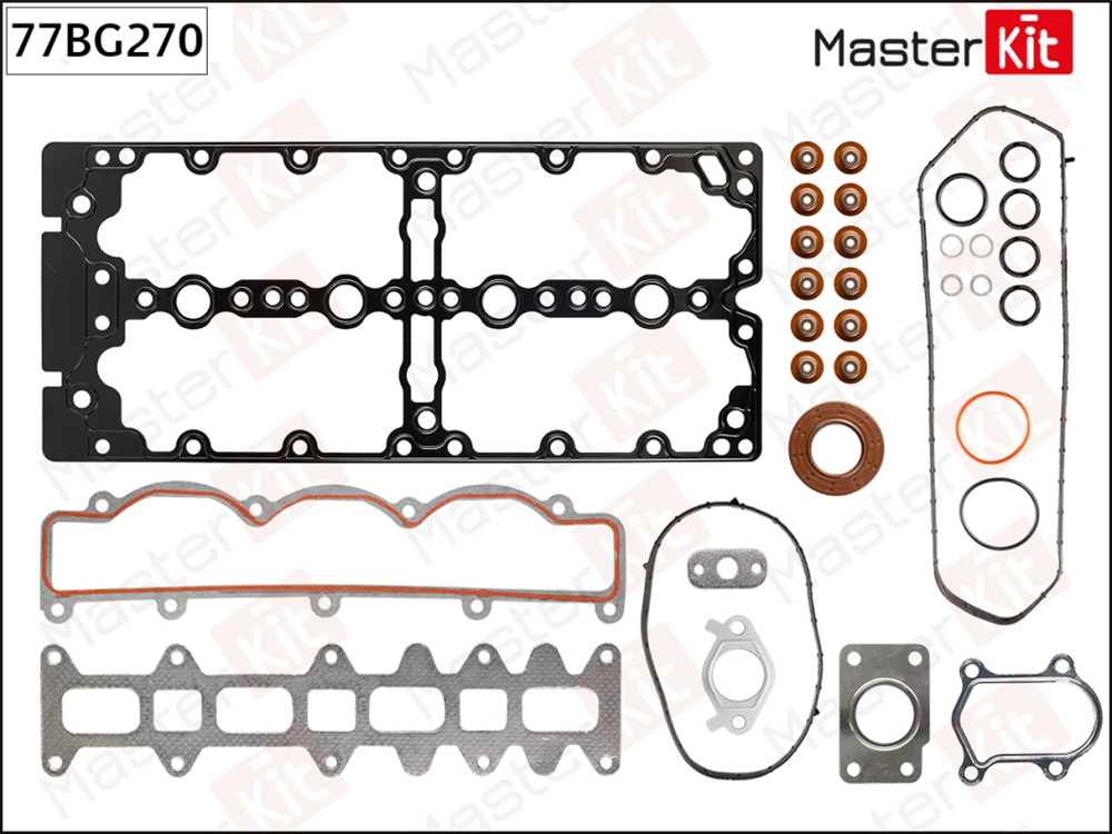 MASTERKIT 77BG270 Комплект прокладок ГБЦ FIAT F1AE0481A