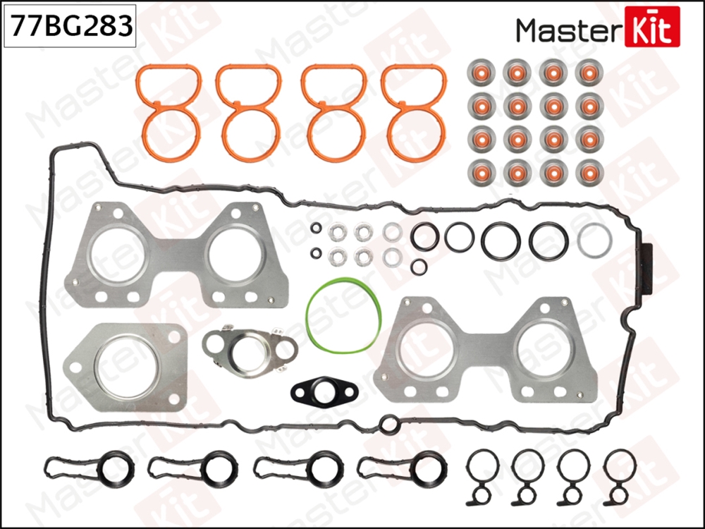 MASTERKIT 77BG283 Комплект прокладок двигателя верх. BMW 2.0 N47