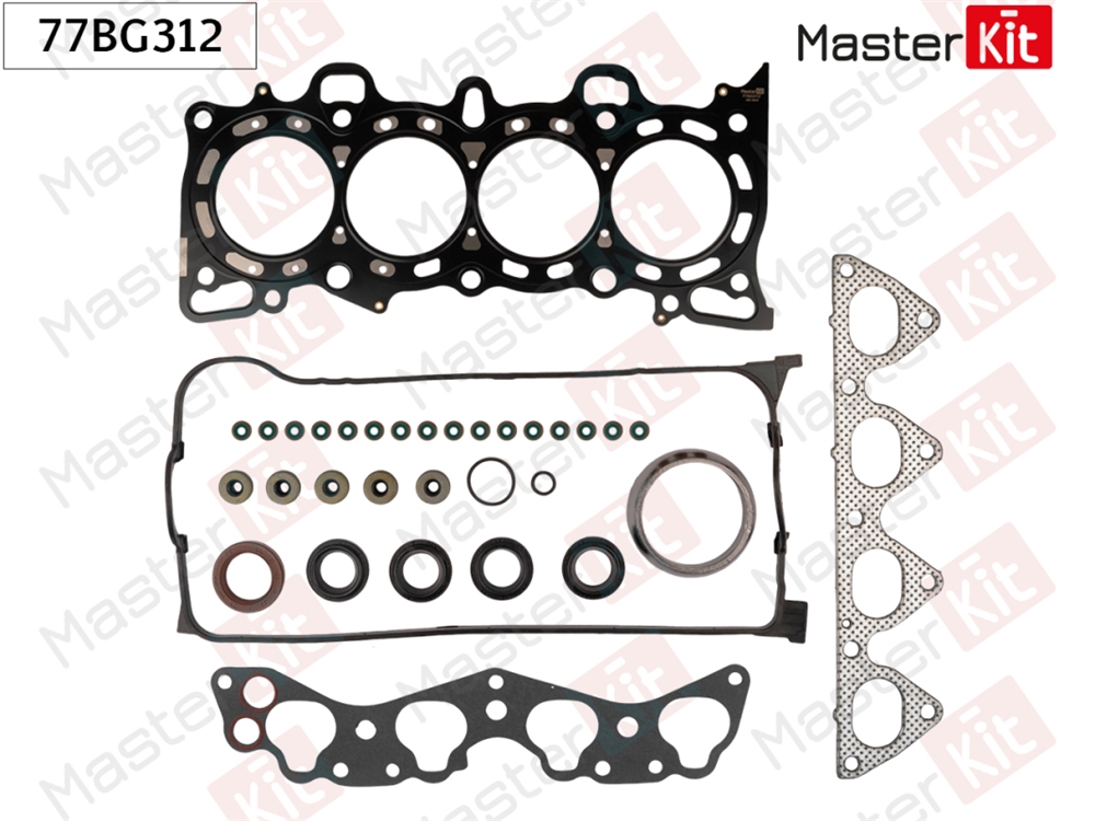 MASTERKIT 77BG312 Комплект прокладок ГБЦ HONDA D14A3/A4/D14Z1/D15Z3/D16B2/D16W1/W5/D16Y7/Y8