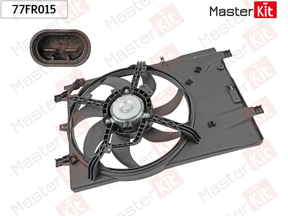 MASTERKIT 77FR015 Вентилятор охлаждения радиатора Fiat GRANDE PUNTO (199 )/Opel CORSA D (S07) 2005 -