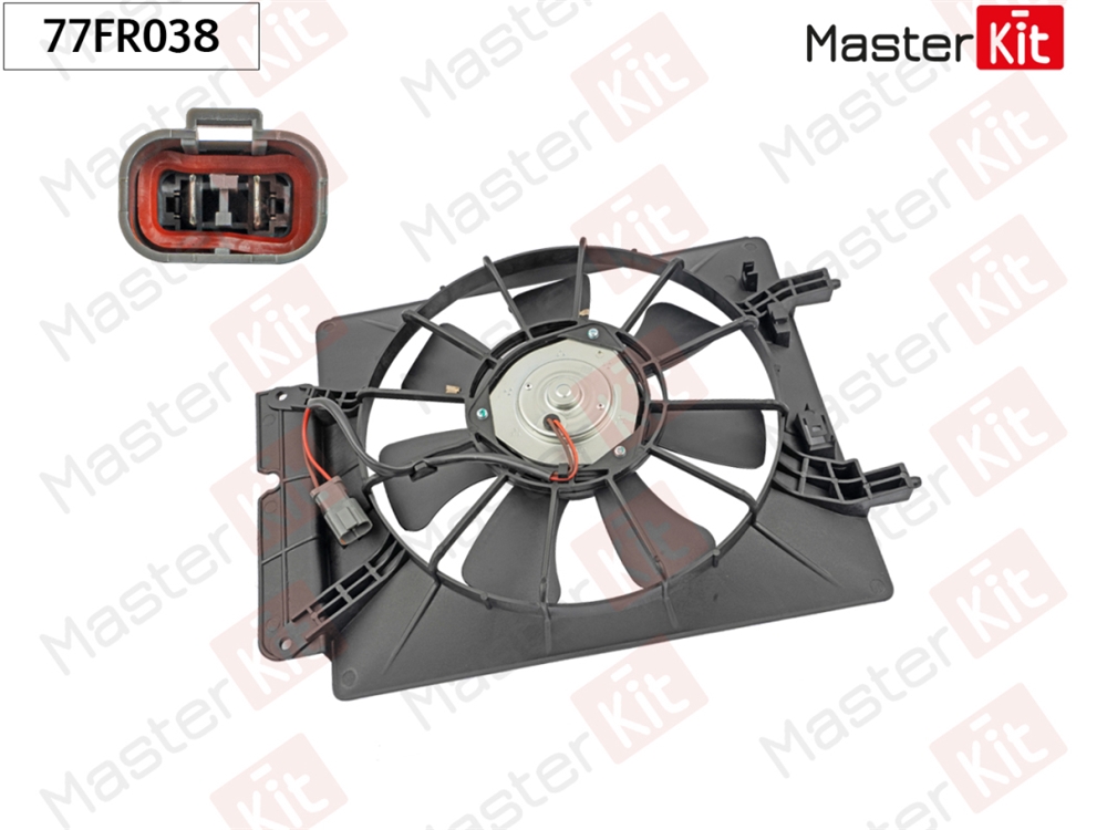 MASTERKIT 77FR038 Вентилятор охлаждения радиатора Honda CR-V III (RE )/JAZZ II (GD , GE3, GE2) 2001 -