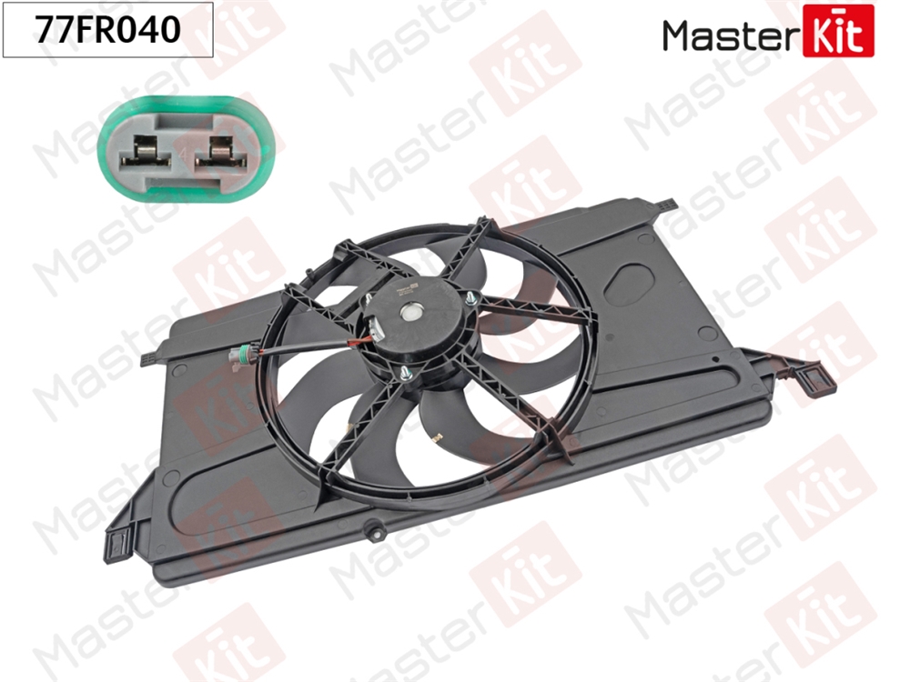 MASTERKIT 77FR040 Вентилятор охлаждения радиатора Ford FOCUS II (DB , FCH, DH, DA , HCP, DP, FFS, DS)/Mazda 2