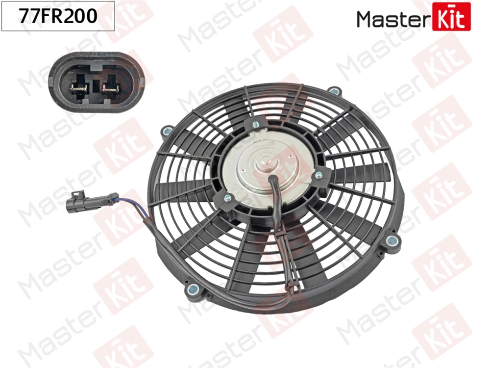 MASTERKIT 77FR200 Вентилятор охлаждения радиатора LADA PRIORA (2170, 2171, 2172)/KALINA (1117, 1119) 2004 -