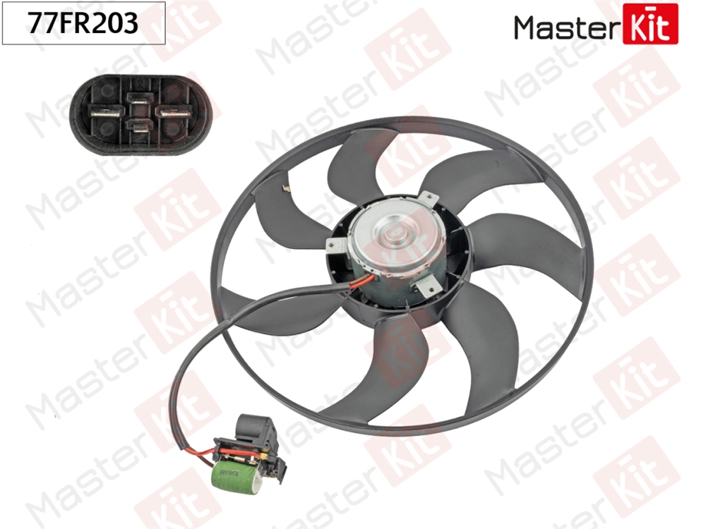 MASTERKIT 77FR203 Вентилятор охлаждения радиатора Chevrolet CRUZE (J300, J305, J308)/Opel ASTRA J 2009 -