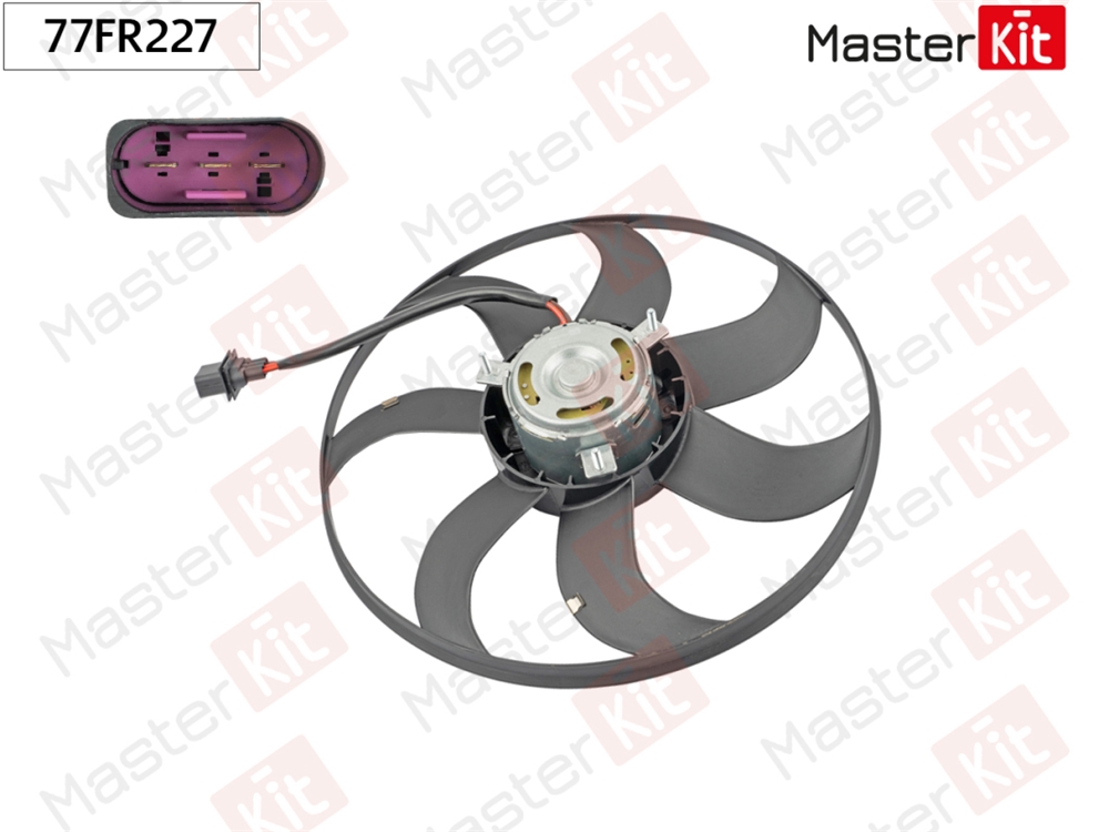 MASTERKIT 77FR227 Вентилятор охлаждения радиатора Skoda FABIA II (542, 545)/Volkswagen POLO (9A4, 9A2, 9N2) 2