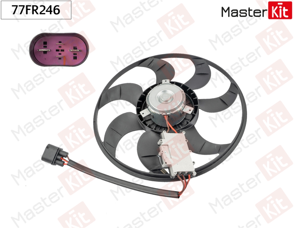 MASTERKIT 77FR246 Вентилятор охлаждения радиатора Audi Q7 (4LB)/Volkswagen TOUAREG (7LA, 7L6, 7L7) 2002 - 201