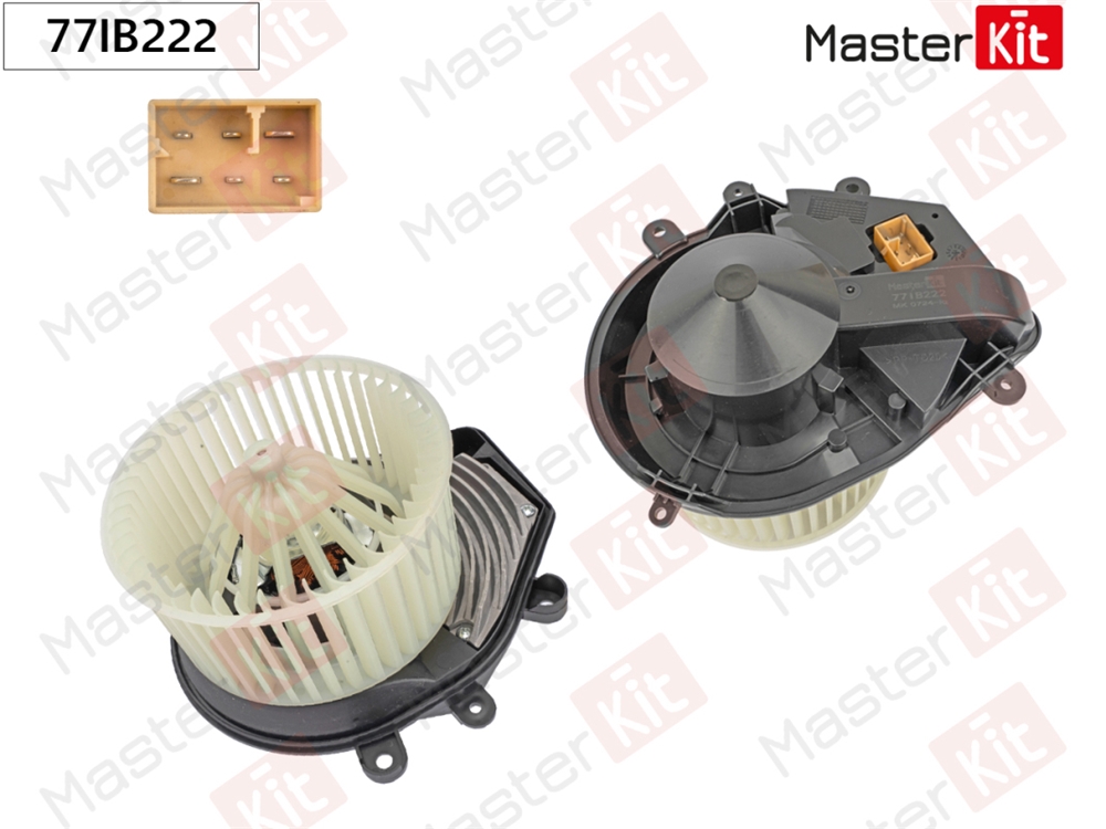 MASTERKIT 77IB222 Вентилятор салона Audi A4 (8D2, 8D5, B5)/Skoda SUPERB I (3U4) 1994 - 2008