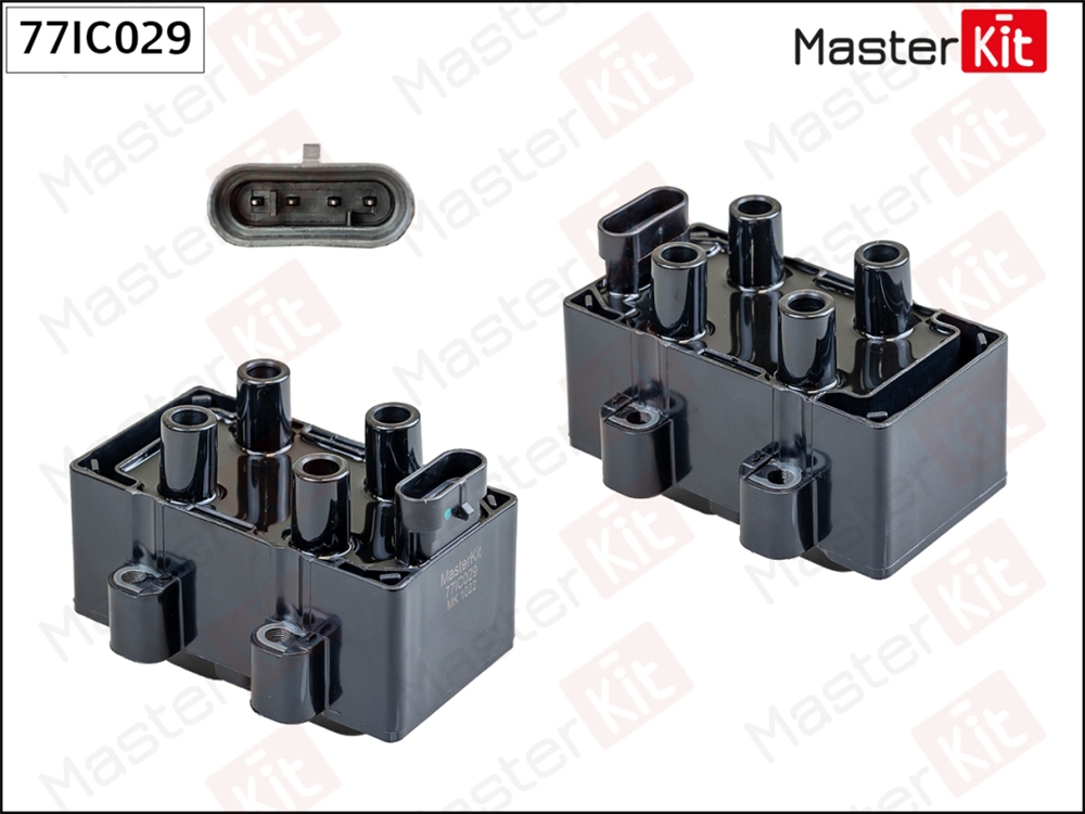 MASTERKIT 77IC029 Катушка зажигания Lada Largus(F90) 12-,Renault Logan I(LS ),Sandero,Symbol II(LU1/2 ) 04