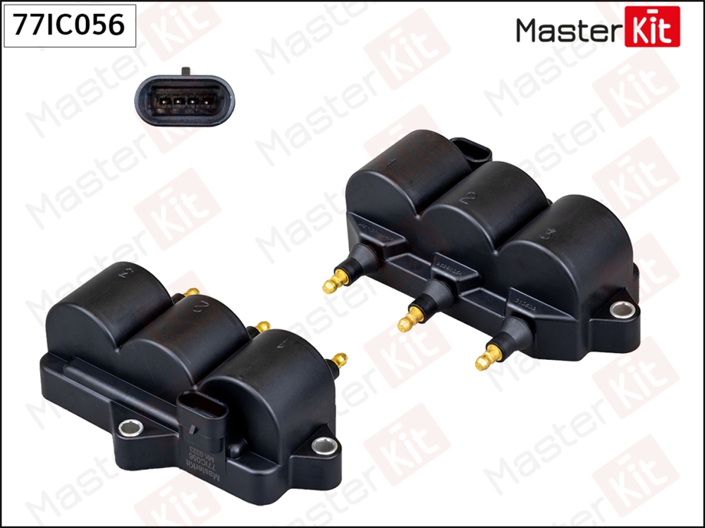 MASTERKIT 77IC056 Катушка зажигания Chevrolet Spark 05-,Daewoo Matiz(M100,M150),Tico(KLY3) 95-