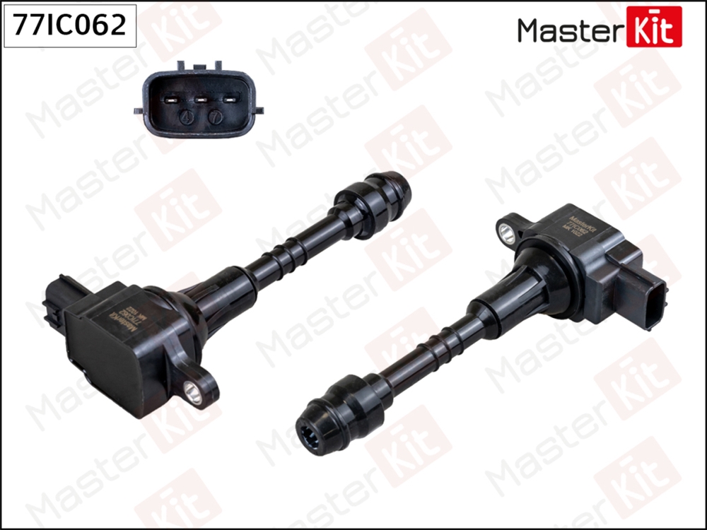 MASTERKIT 77IC062 Катушка зажигания Nissan Almera II(N16),Primera(P12),Sunny IV(N16) 95-