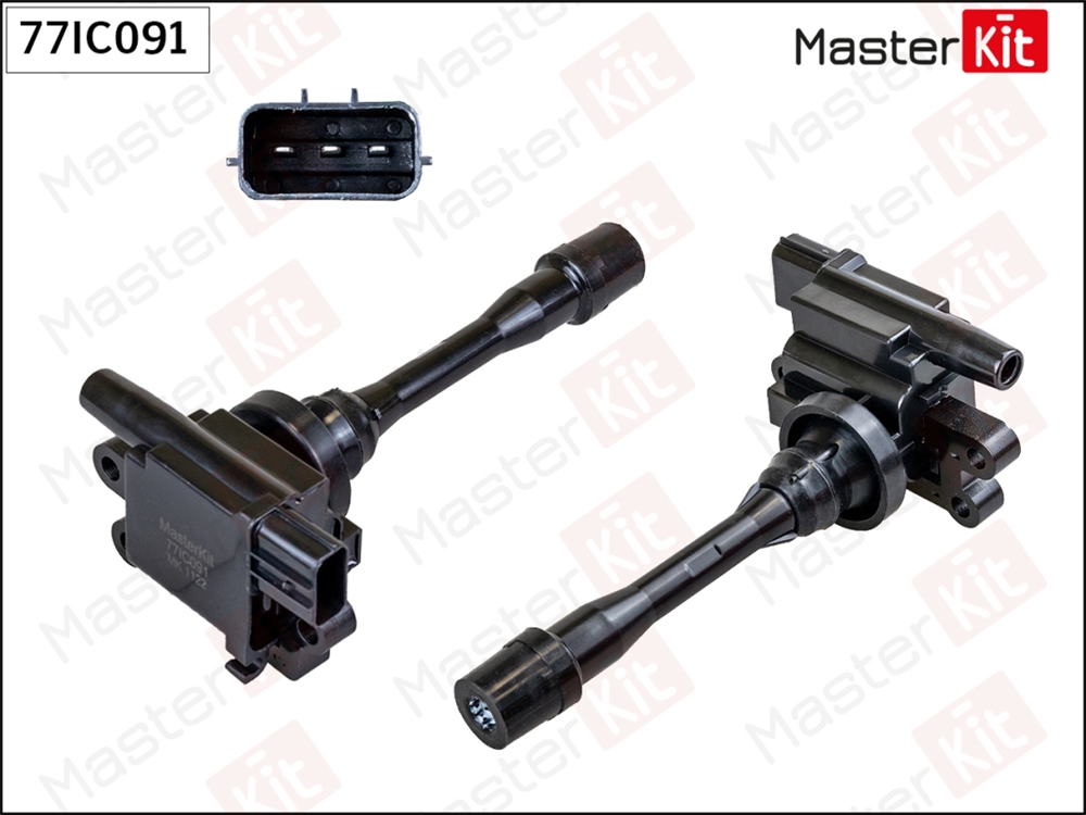 MASTERKIT 77IC091 Катушка зажигания Mitsubishi Colt V(CJ ,CP ),Galant(DJ ,ED ,EF),Pajero Sport I(K7 ,K9 ) 95-