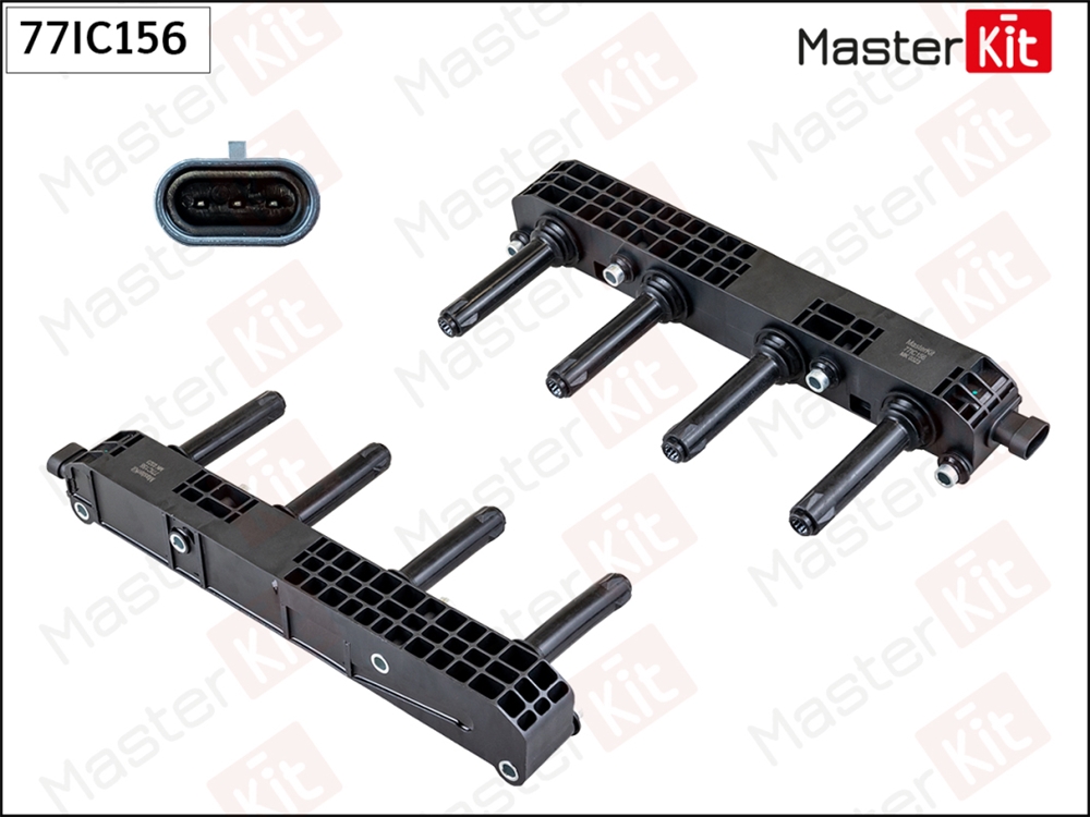 MASTERKIT 77IC156 Катушка зажигания Chevrolet Cruze(J300),Lacetti(J200) 03-,Daewoo Nubira(J200) 03-