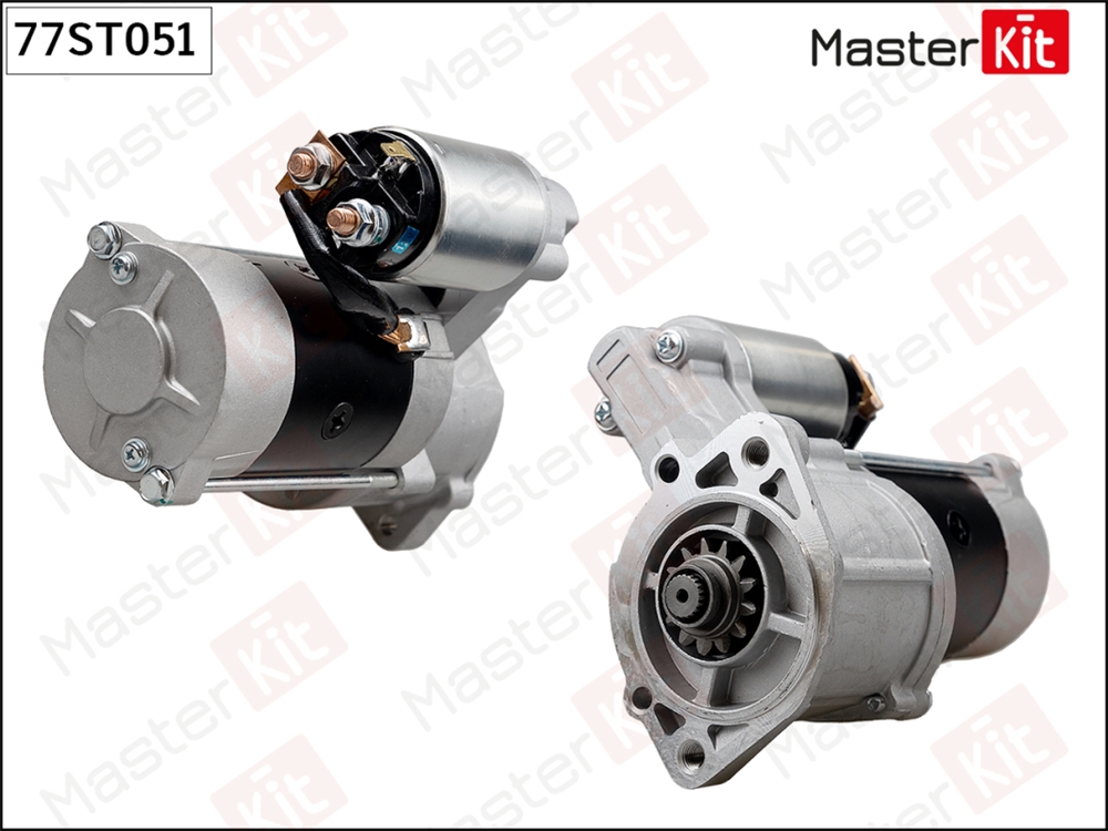 MASTERKIT 77ST051 Стартер Hyundai H-1,Starex(A1),Terracan(HP) 97-,Mitsubishi L300 III 86-13 (2,2kW)