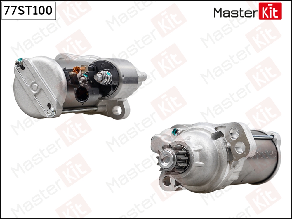 MASTERKIT 77ST100 Стартер Audi A3(8V1,8VK) 12-,Skoda Superb III(3V3) 15-,VW Polo(6R1,6C1) 09- (1,1kW)