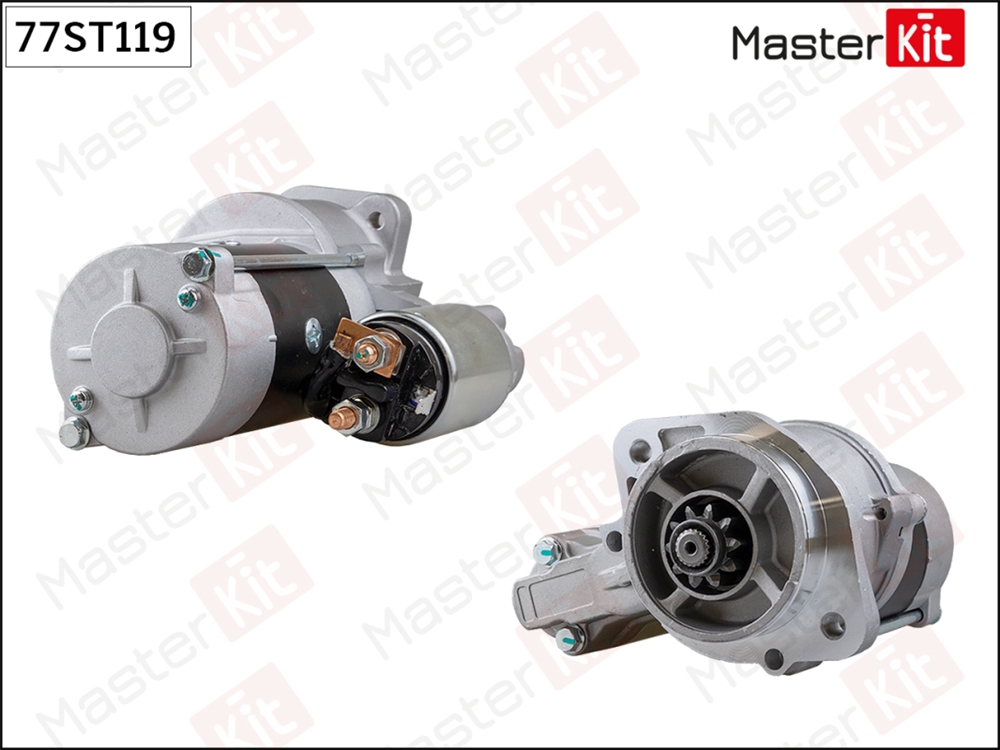 MASTERKIT 77ST119 Стартер Hyundai H-1(A1) 97-08,Kia Sorento I(JC) 02- (2,2kW)