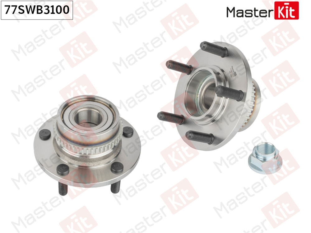 MASTERKIT 77SWB3100 Ступица в сборе с подшипником зад. Hyundai TUCSON (JM)/Kia SPORTAGE (JE , KM ) 2004 -