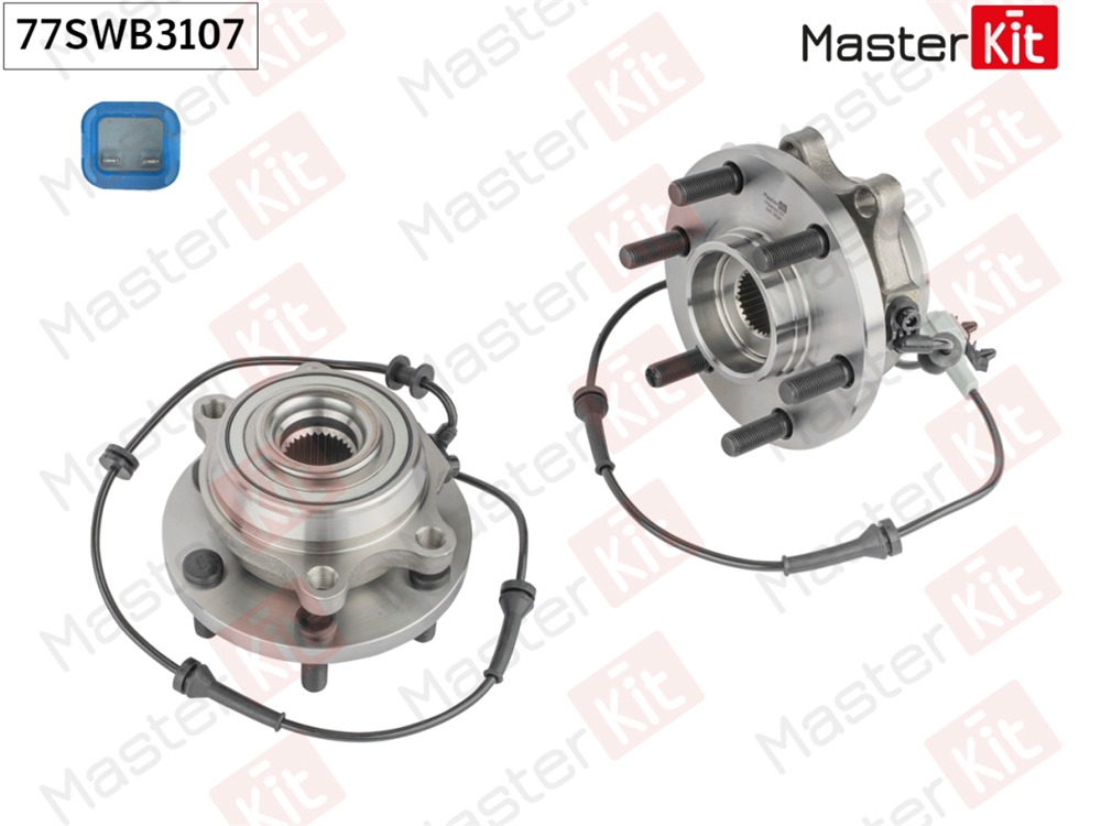 MASTERKIT 77SWB3107 Ступица в сборе с подшипником перед. Nissan NP300 NAVARA (D40)/PATHFINDER III (R51) 2004