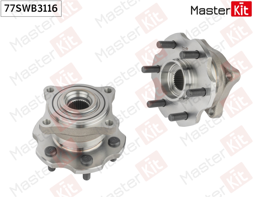 MASTERKIT 77SWB3116 Ступица в сборе с подшипником | зад прав/лев |
