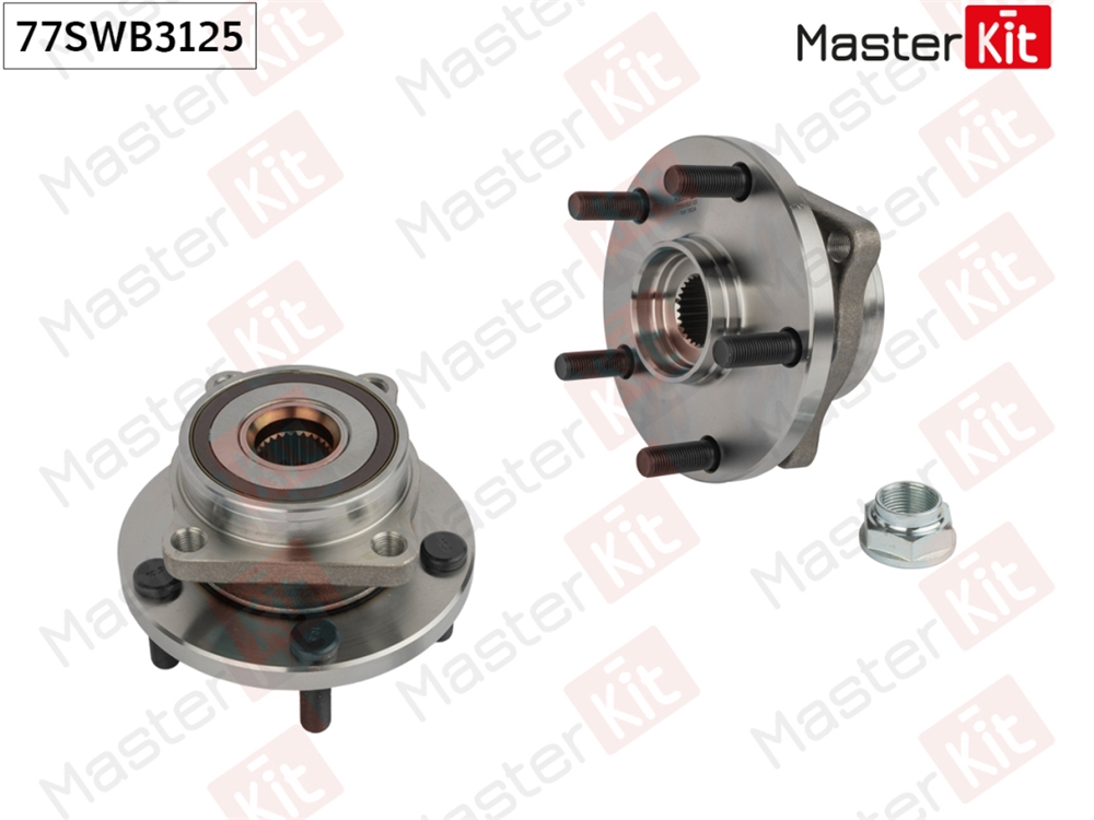 MASTERKIT 77SWB3125 Ступица в сборе с подшипником перед. Subaru IMPREZA (GD, GR, GH, G3)/TRIBECA (B9) 1999 -
