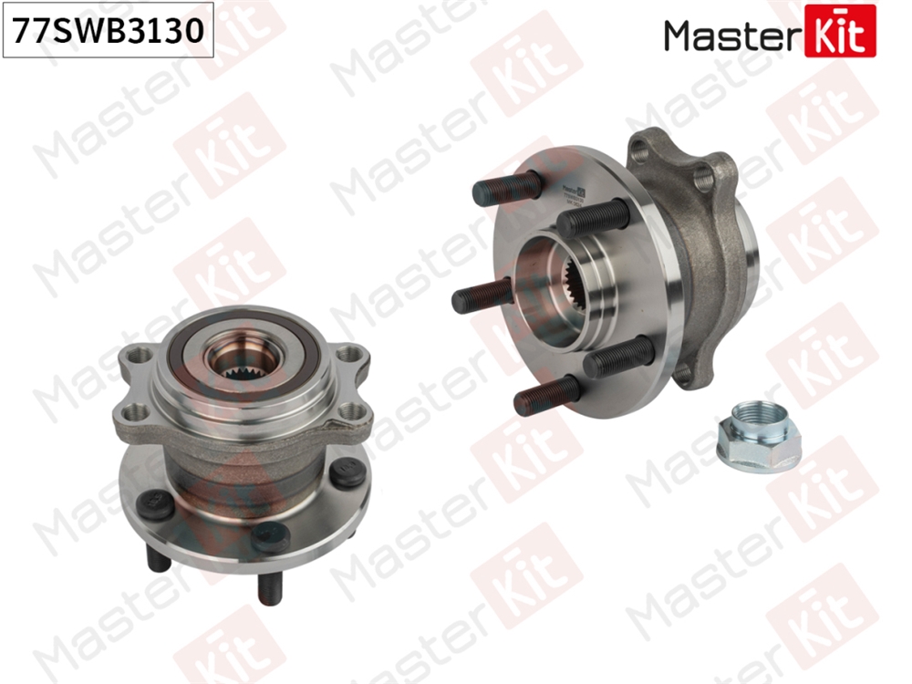 MASTERKIT 77SWB3130 Ступица в сборе с подшипником зад. Subaru LEGACY IV (BL, BP)/OUTBACK (BL, BP) 2003 - 2015