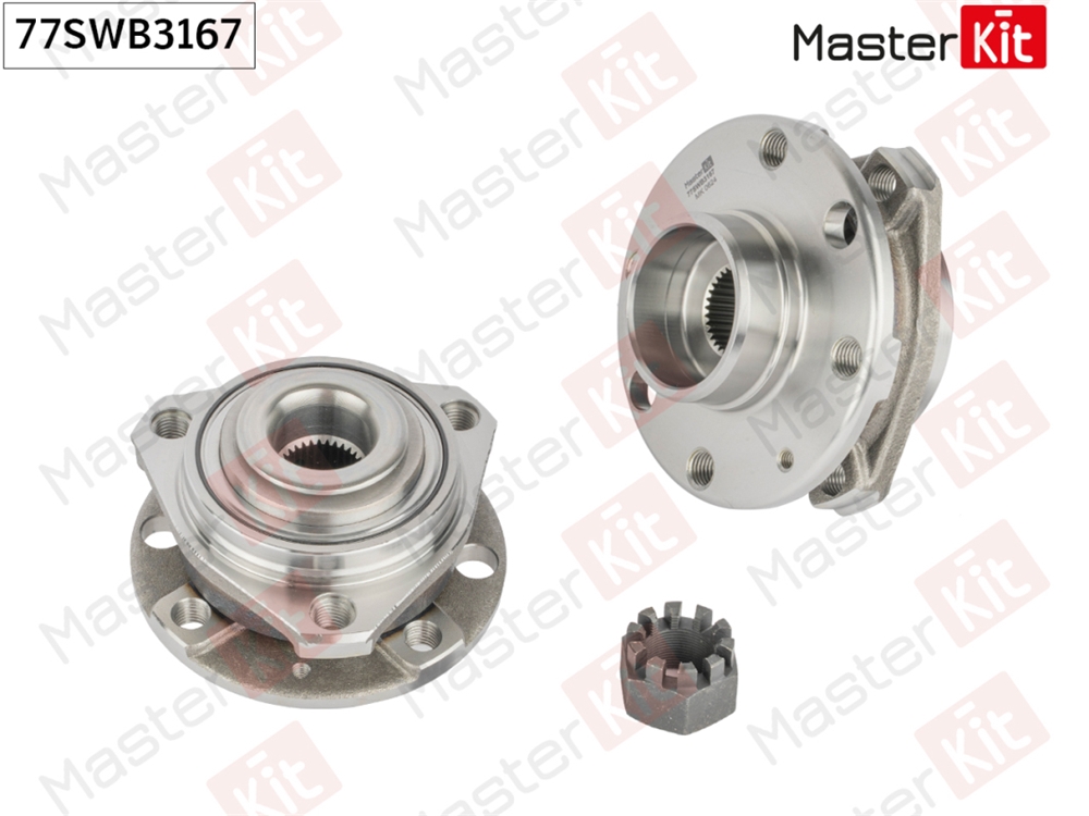 MASTERKIT 77SWB3167 Ступица в сборе с подшипником перед. Opel ASTRA G CLASSIC (T98)/ASTRA G (T98) 1998 - 2009