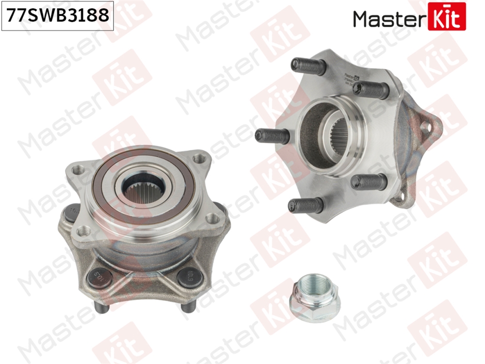 MASTERKIT 77SWB3188 Ступица в сборе с подшипником перед. Suzuki GRAND VITARA II (JT, TE, TD)/KIZASHI (FR) 200