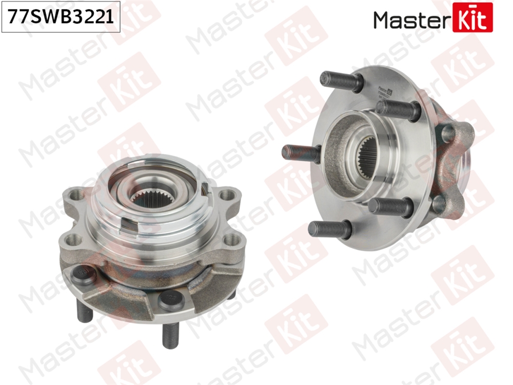 MASTERKIT 77SWB3221 Ступица в сборе с подшипником перед. Nissan MURANO I (Z50)/TEANA I (J31) 2003 - 2008