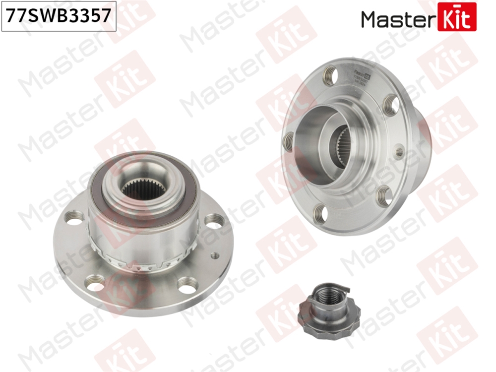 MASTERKIT 77SWB3357 Ступица с подшипником SKODA FABIA I-II/ROOMSTER пер.
