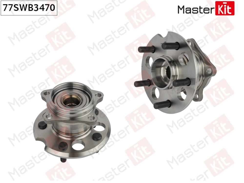 MASTERKIT 77SWB3470 Ступица в сборе с подшипником зад. Toyota PRIUS ( W2 )/RAV 4 II ( A2 )/SIENNA ( L2 ) 2003
