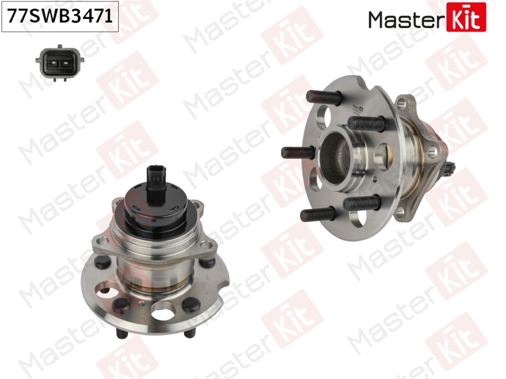 MASTERKIT 77SWB3471 Ступица в сборе с подшипником зад. Chery TIGGO (T11)/Toyota NOAH/VOXY ( R6 ) 2001 -