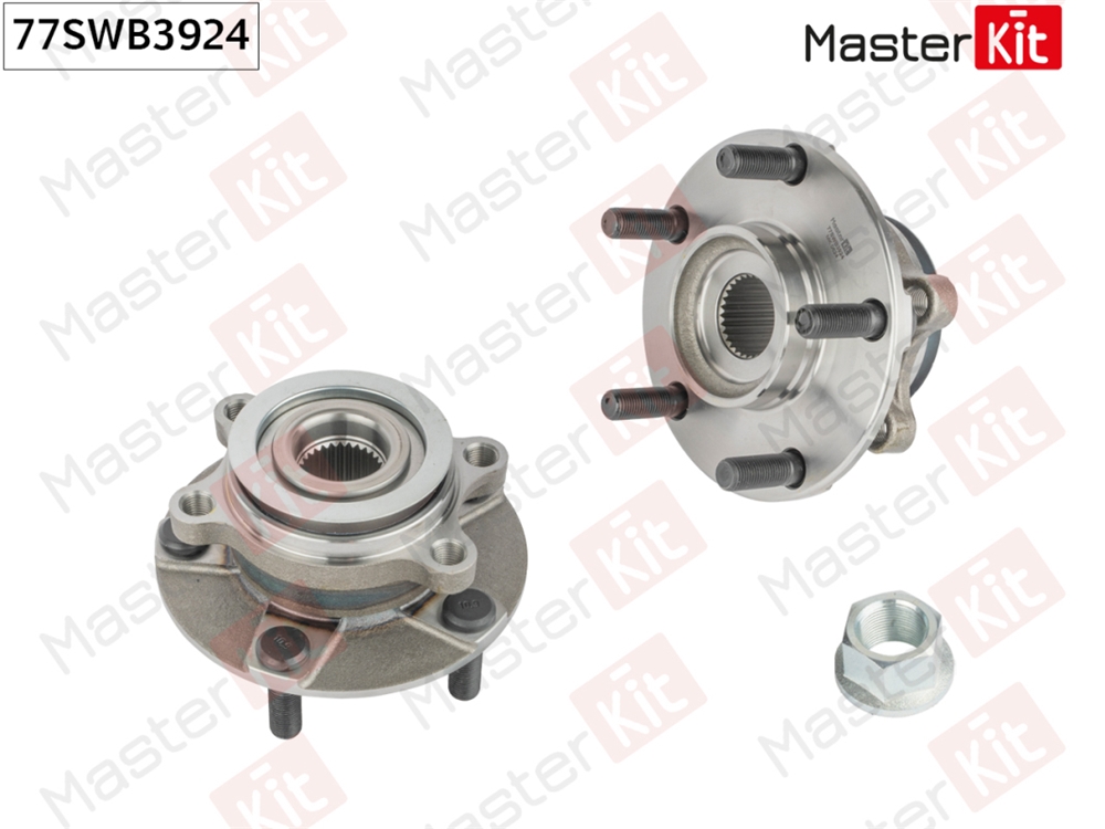 MASTERKIT 77SWB3924 Ступица в сборе с подшипником | перед прав/лев |